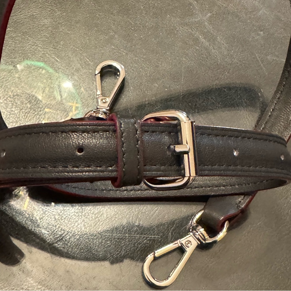 MZ Wallace Dark grey/Black and Red Leather Strap